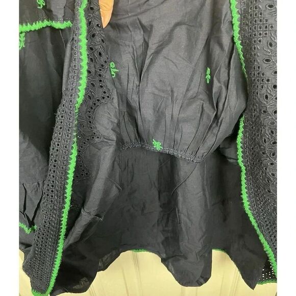 NWT J.Crew Embroidered Midi Blue Cotton Voile Tiered Dress 00P AK251 - Picture 7 of 10